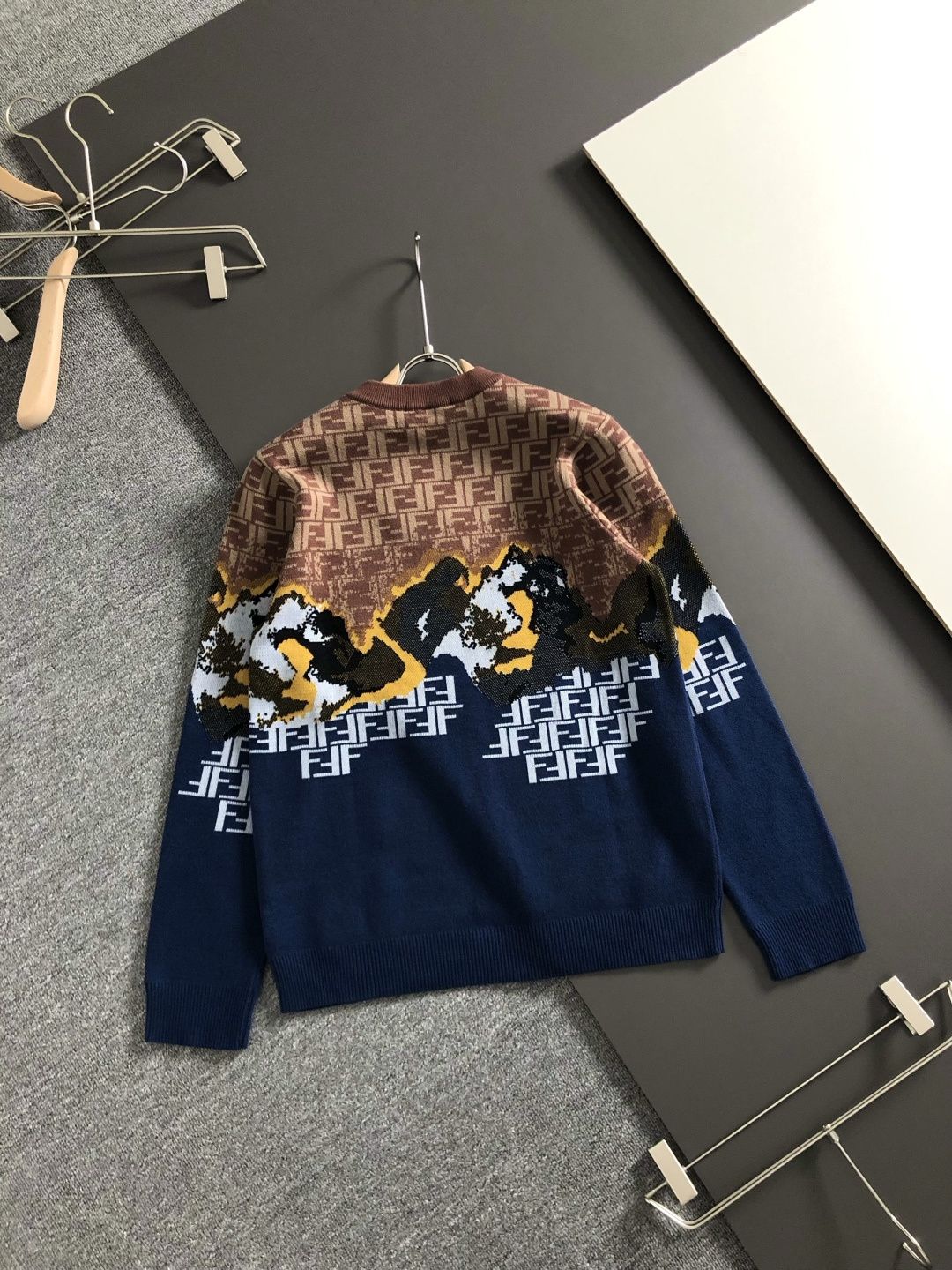 Cheap Fendi Sweaters for Men in 230291, $65 USD- [IB230291] - Replica Fendi Sweaters for Men