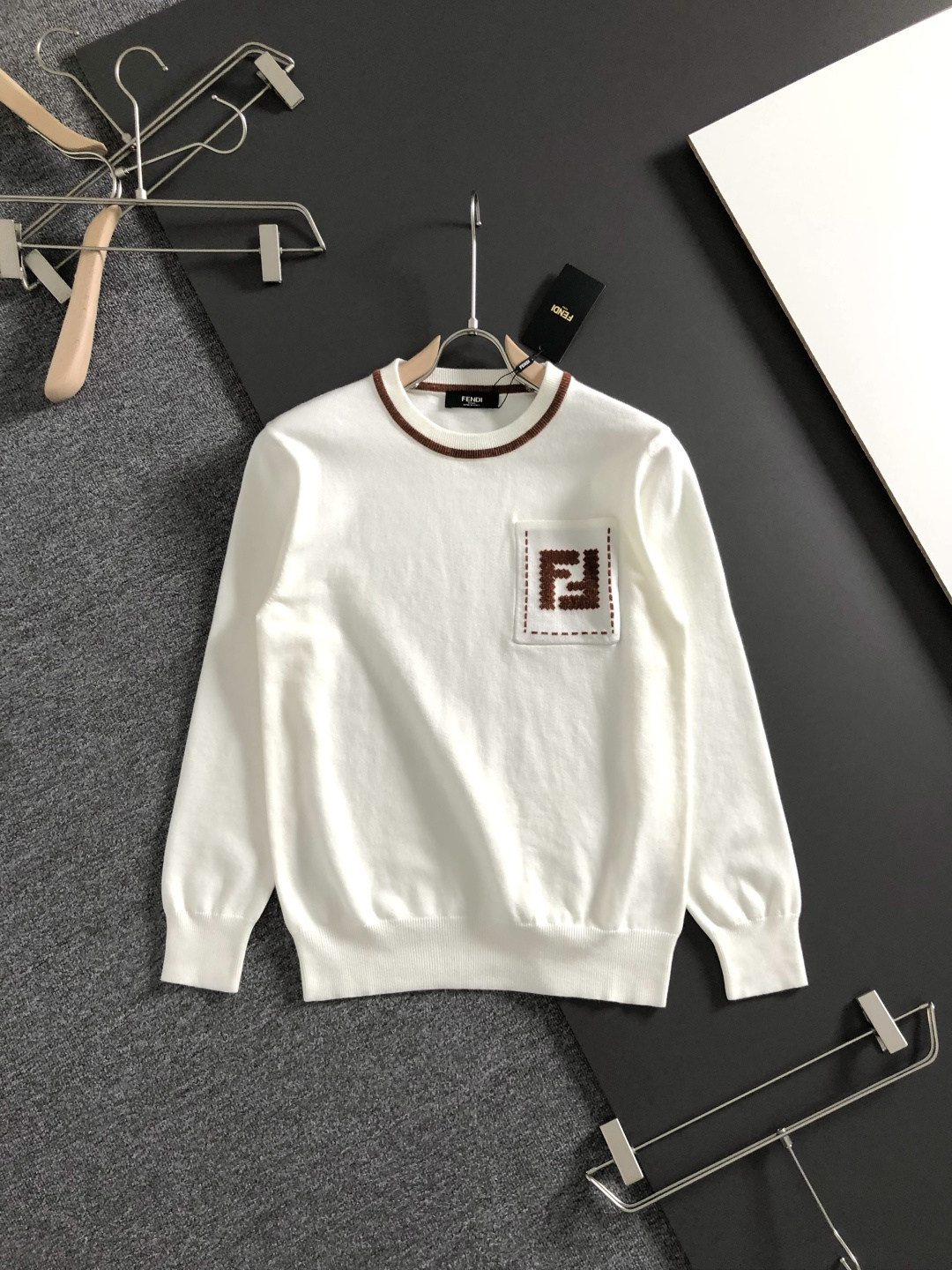 Cheap Fendi Sweaters for Men in 230321, $70 USD- [IB230321] - Replica Fendi Sweaters for Men