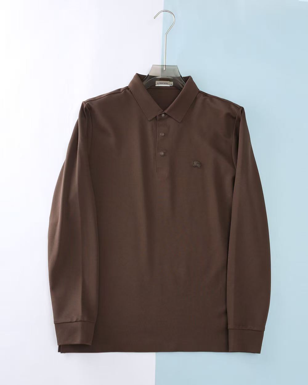 Cheap Burberry Long-Sleeved Polo T-Shirts for Men in 230418, $70 USD- [IB230418] - Replica Burberry Long-Sleeved Polo T-Shirts for Men