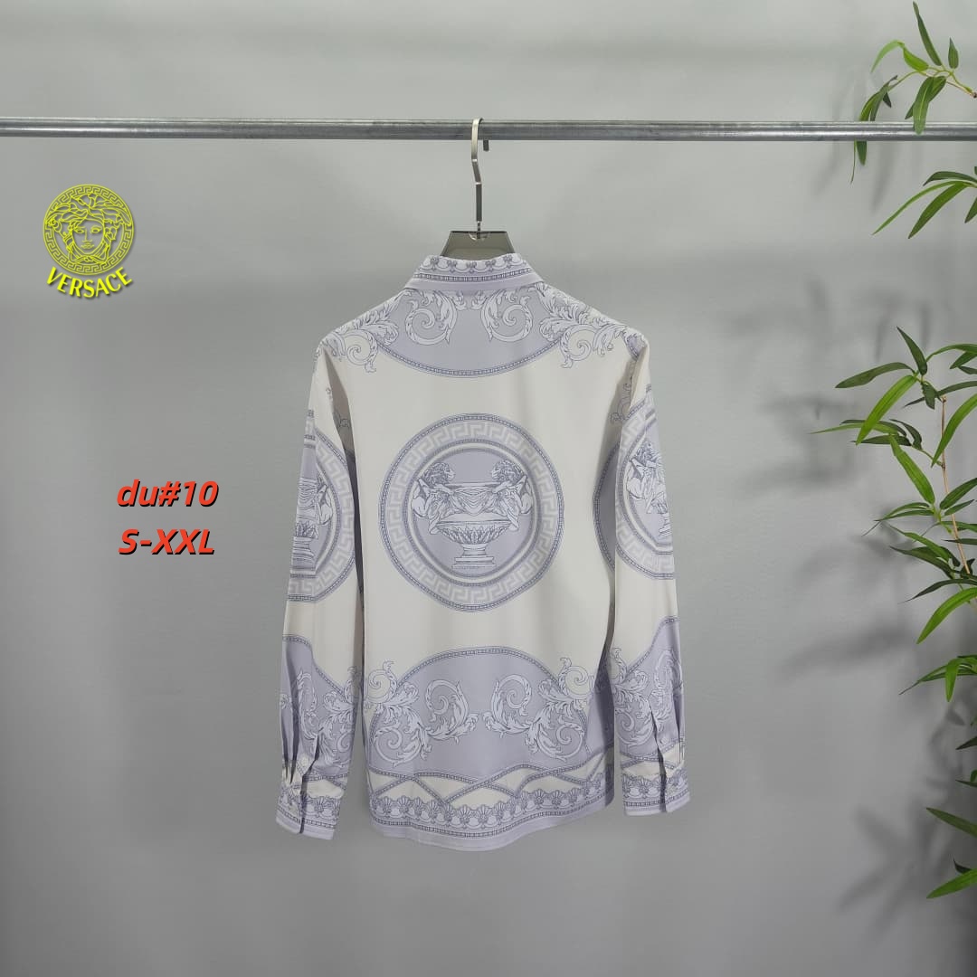 Cheap Versace Long-Sleeved Polo Shirts for Men in 230644, $55 USD- [IB230644] - Replica Versace Long-Sleeved Polo Shirts for Men