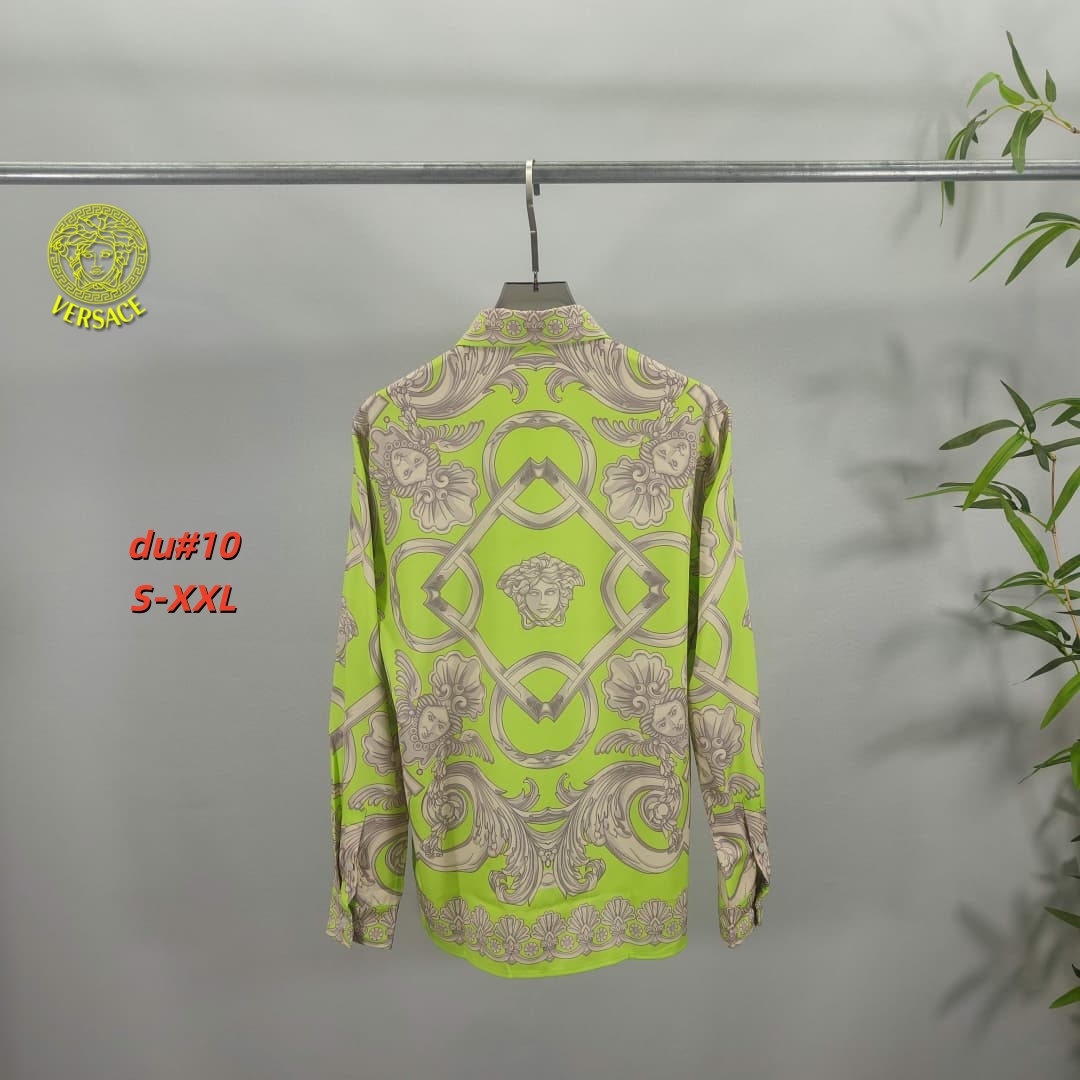 Cheap Versace Long-Sleeved Polo Shirts for Men in 230650, $55 USD- [IB230650] - Replica Versace Long-Sleeved Polo Shirts for Men