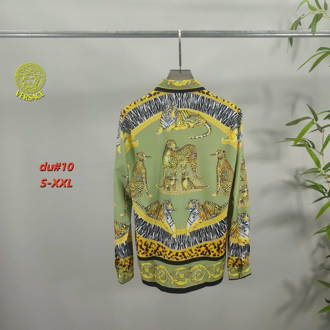 Cheap Versace Long-Sleeved Polo Shirts for Men in 230653, $55 USD- [IB230653] - Replica Versace Long-Sleeved Polo Shirts for Men