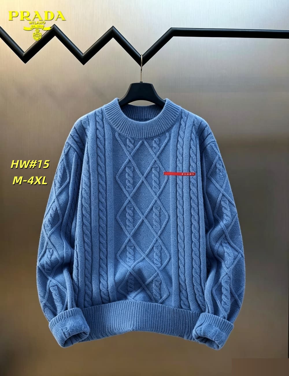 Cheap Prado Sweaters for Men in 230709, $65 USD- [IB230709] - Replica Prado Sweaters for Men
