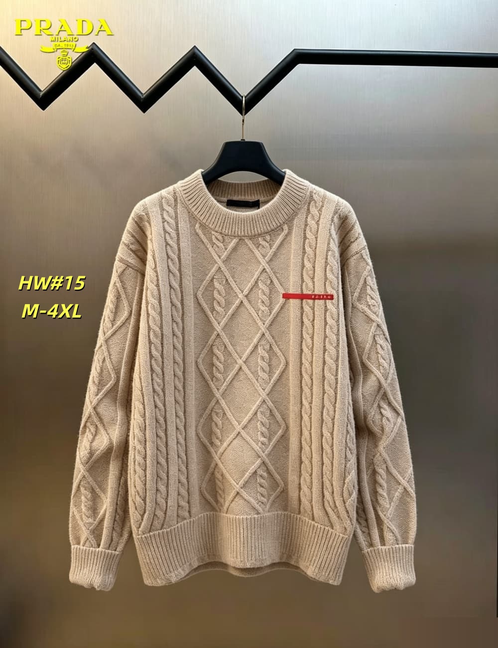 Cheap Prado Sweaters for Men in 230710, $65 USD- [IB230710] - Replica Prado Sweaters for Men