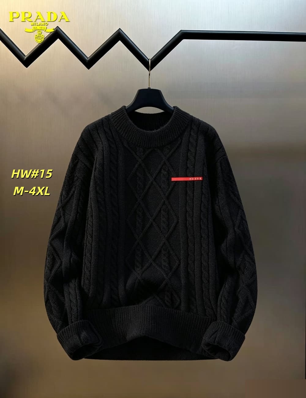 Cheap Prado Sweaters for Men in 230712, $65 USD- [IB230712] - Replica Prado Sweaters for Men