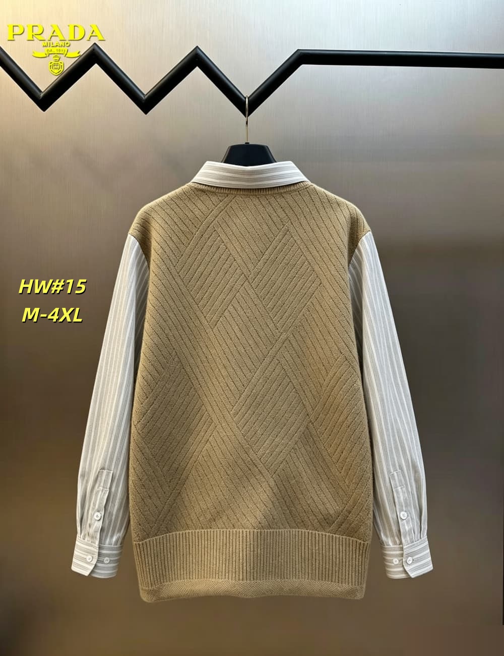 Cheap Prado Sweaters for Men in 230718, $65 USD- [IB230718] - Replica Prado Sweaters for Men