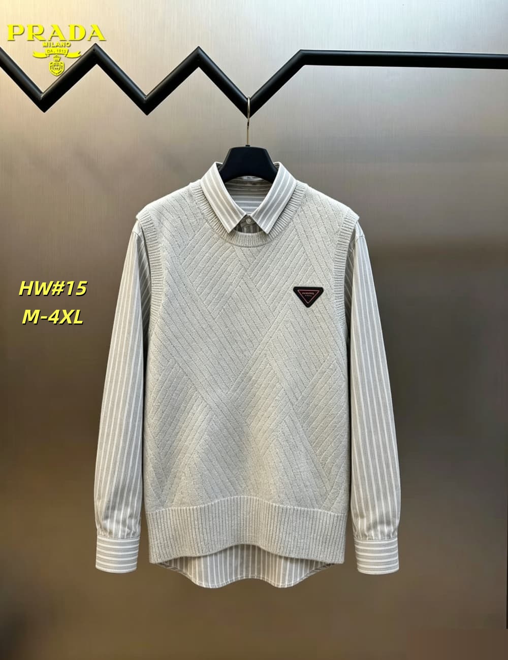 Cheap Prado Sweaters for Men in 230719, $65 USD- [IB230719] - Replica Prado Sweaters for Men