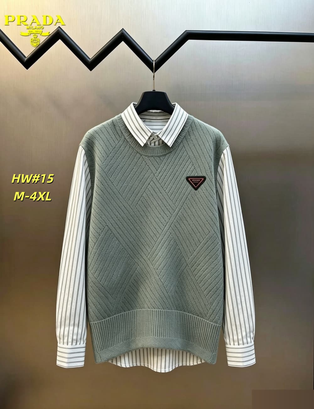 Cheap Prado Sweaters for Men in 230720, $65 USD- [IB230720] - Replica Prado Sweaters for Men