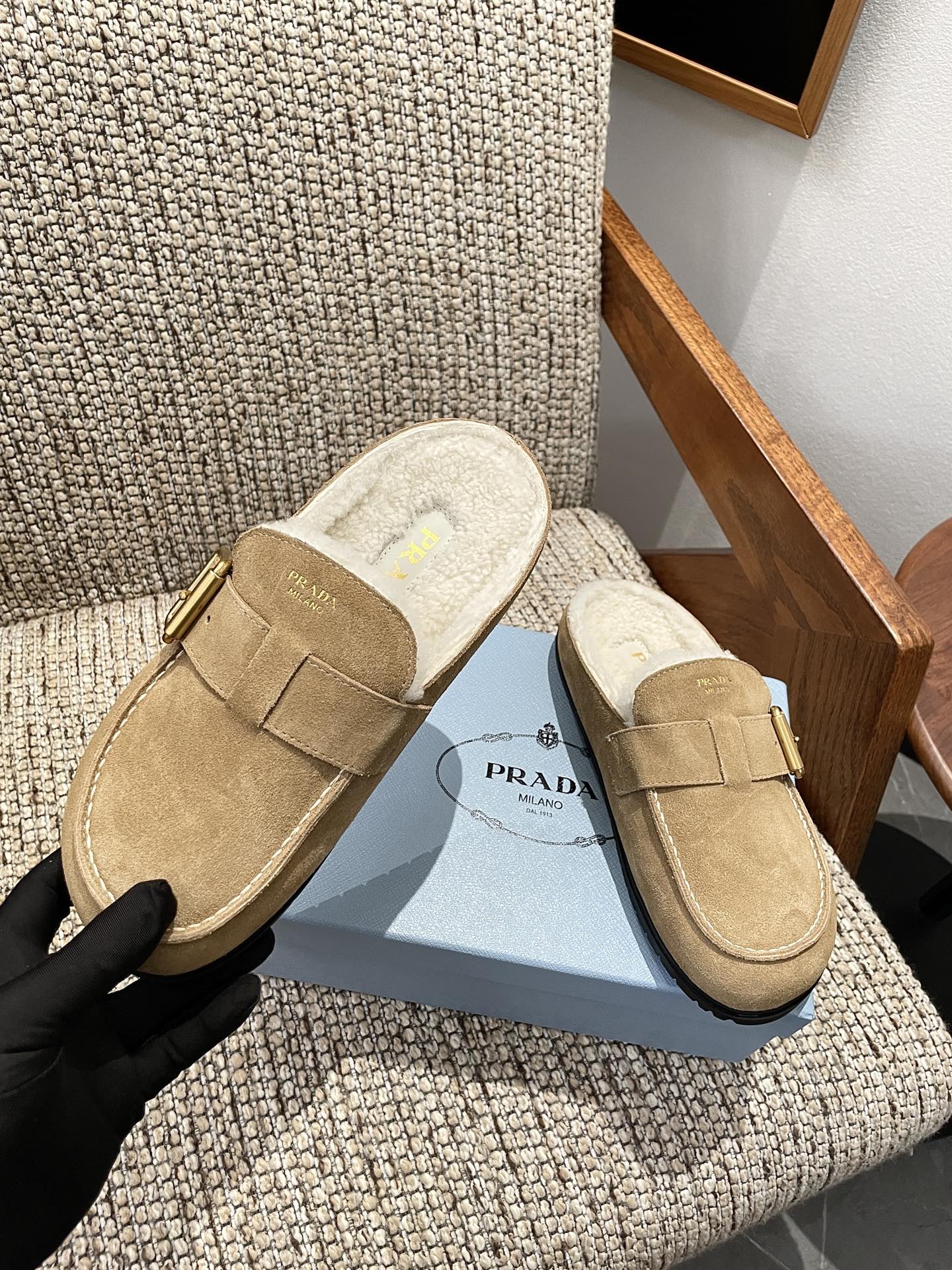 Cheap Prada Slippers For Women in 230734, $110 USD- [IB230734] - Replica Prada Slippers For Women