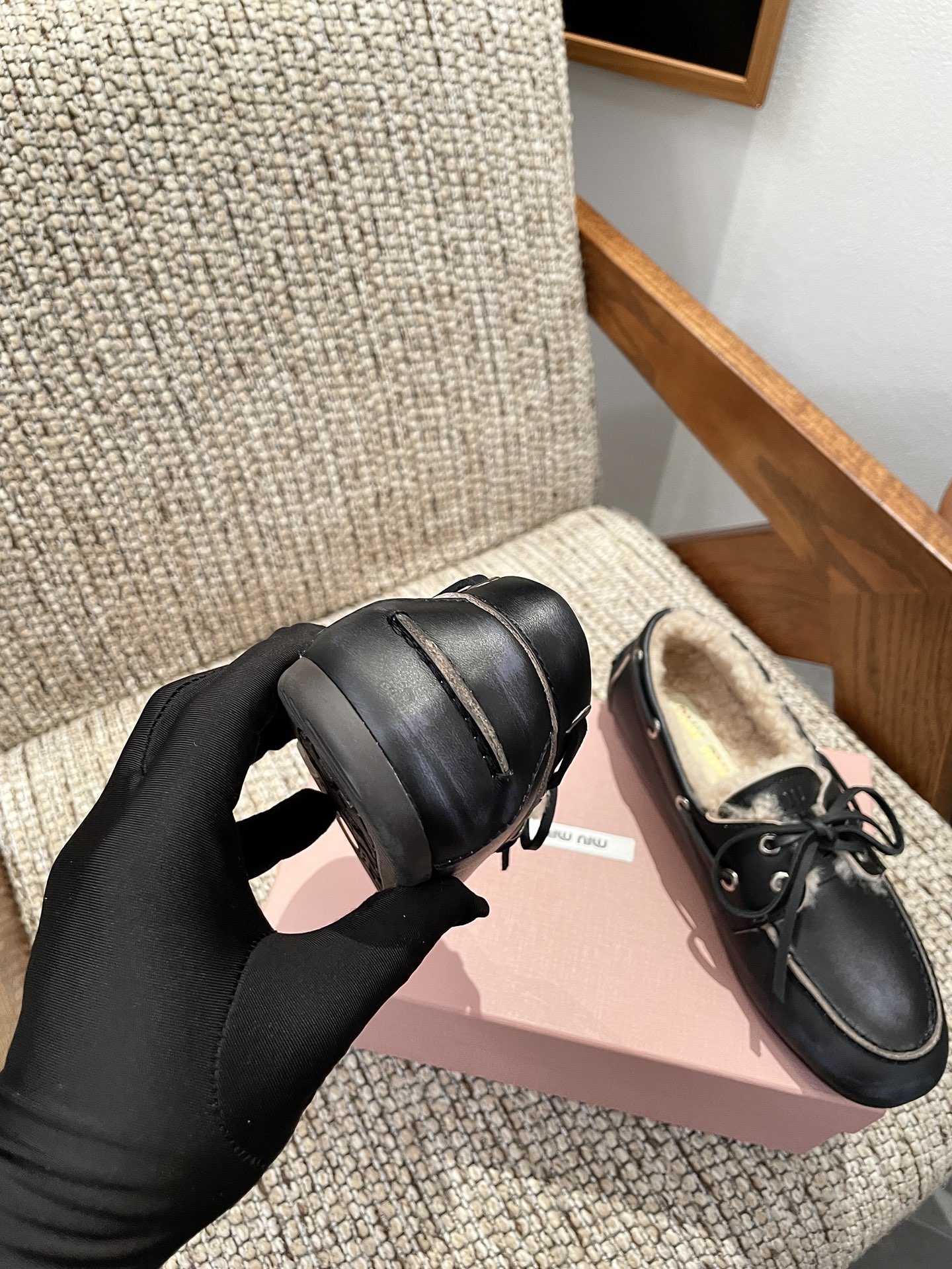 Cheap MiuMiu Leopold shoes For Women in 230737, $110 USD- [IB230737] - Replica MiuMiu Leopold shoes For Women