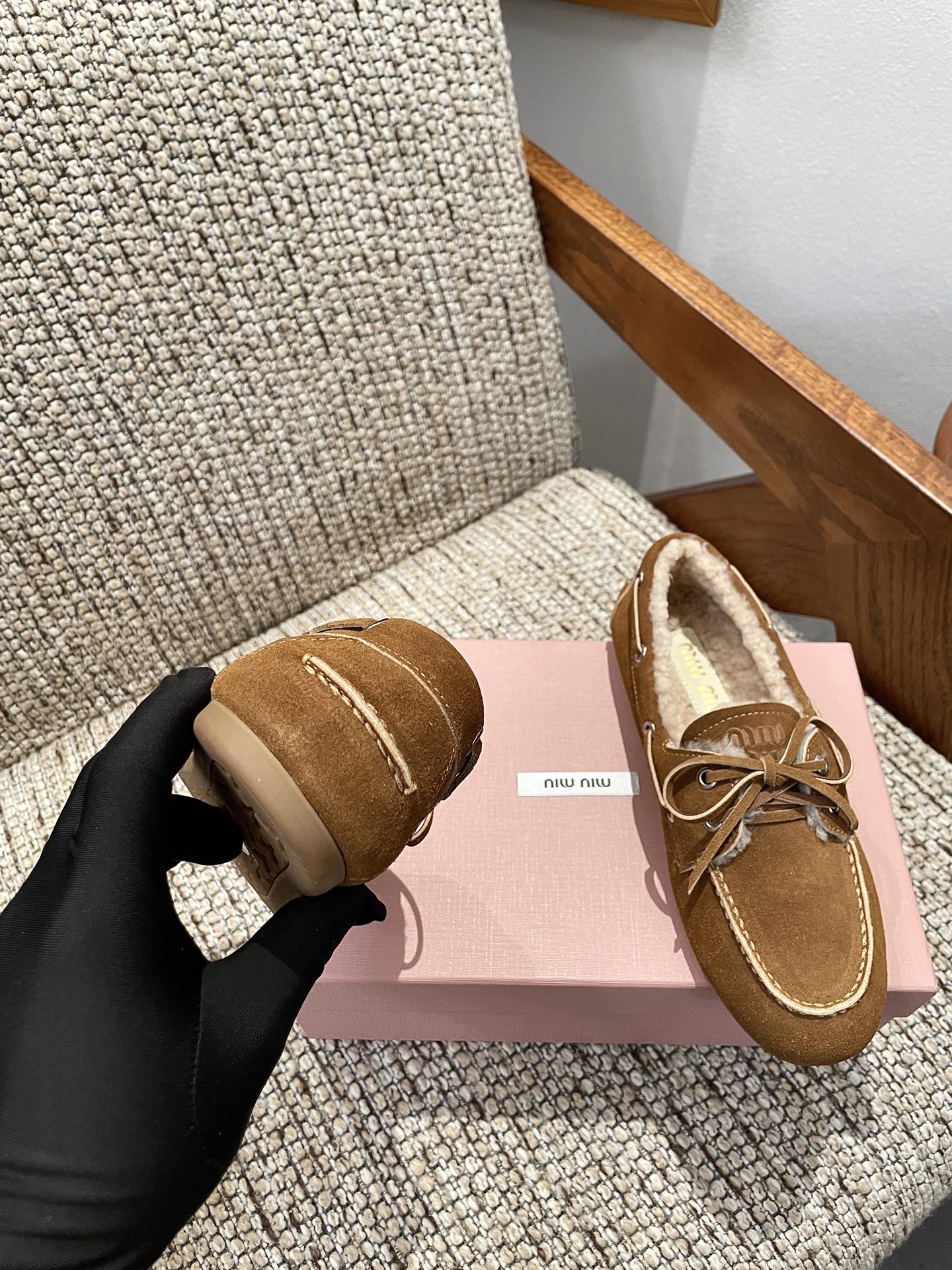 Cheap MiuMiu Leopold shoes For Women in 230739, $110 USD- [IB230739] - Replica MiuMiu Leopold shoes For Women