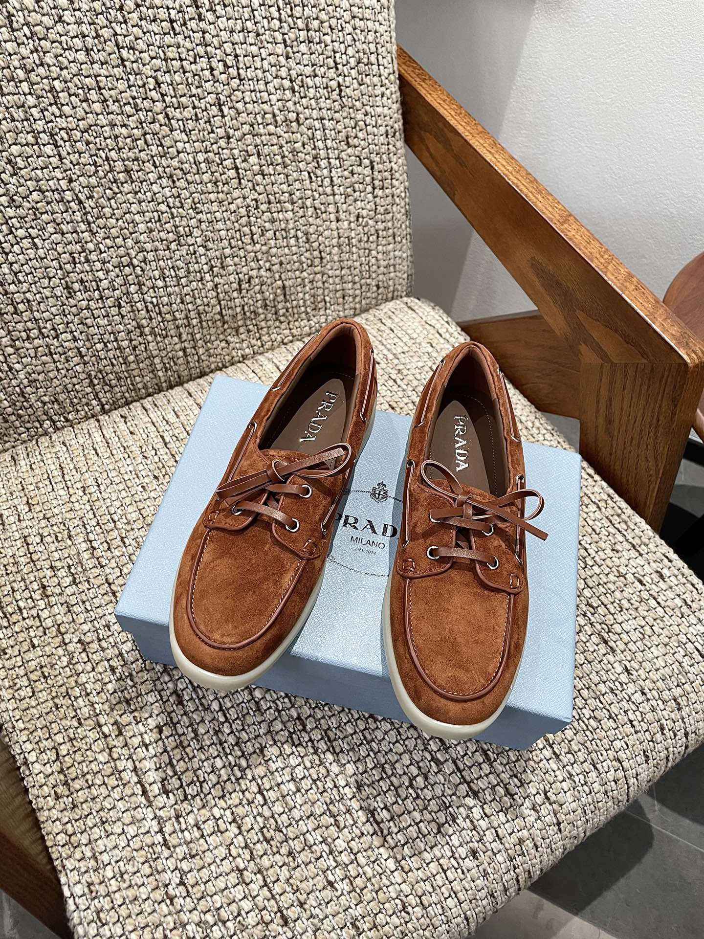 Cheap Prada Leopold shoes For Women in 230743, $80 USD- [IB230743] - Replica Prada Shoes For Women