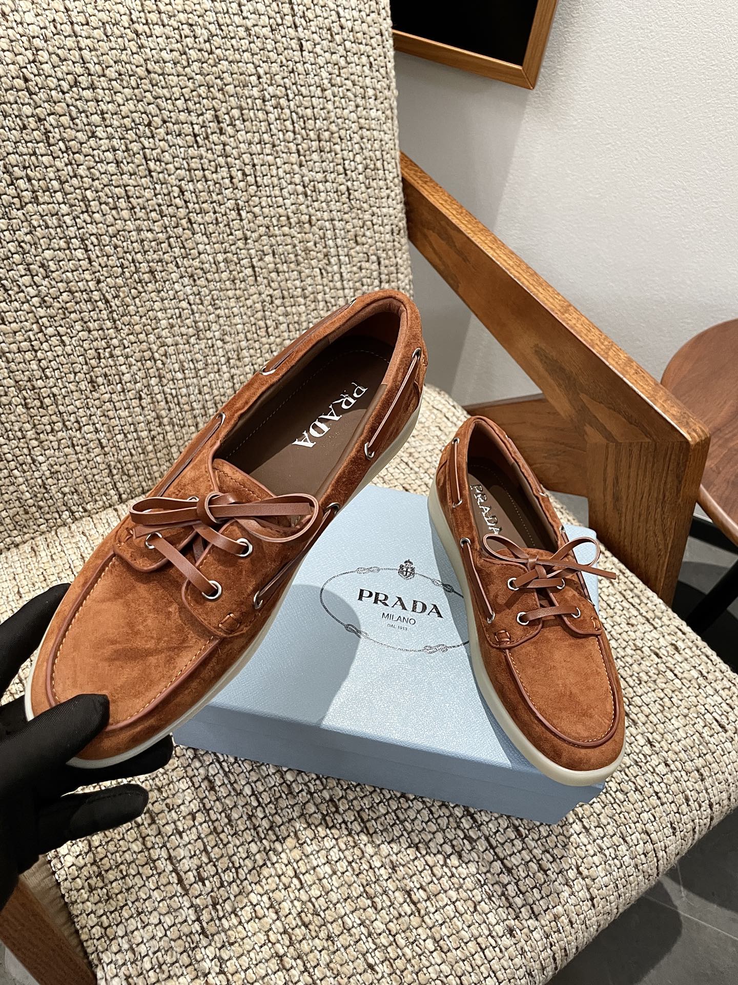 Cheap Prada Leopold shoes For Women in 230743, $80 USD- [IB230743] - Replica Prada Shoes For Women