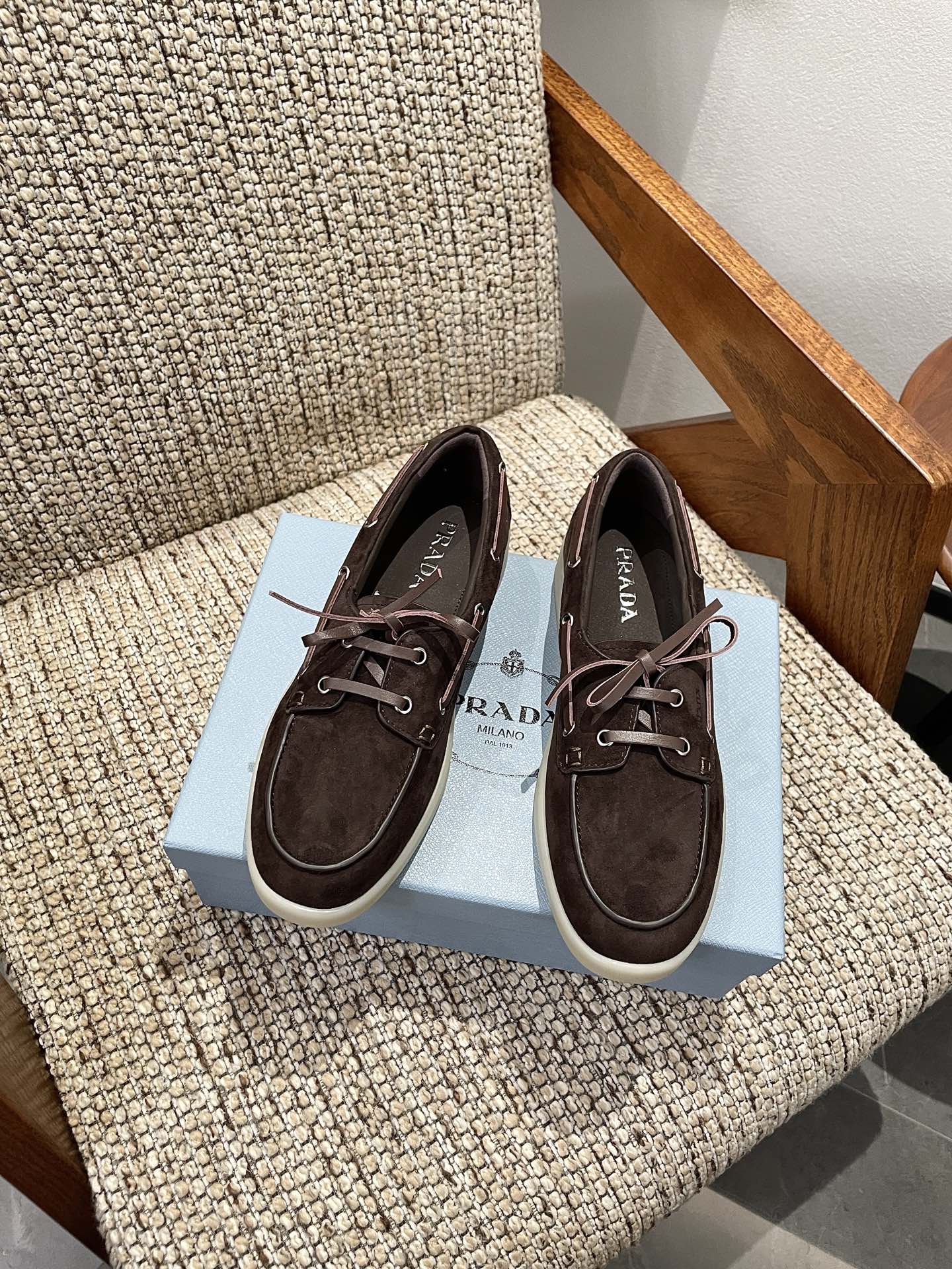Cheap Prada Leopold shoes For Women in 230745, $80 USD- [IB230745] - Replica Prada Shoes For Women