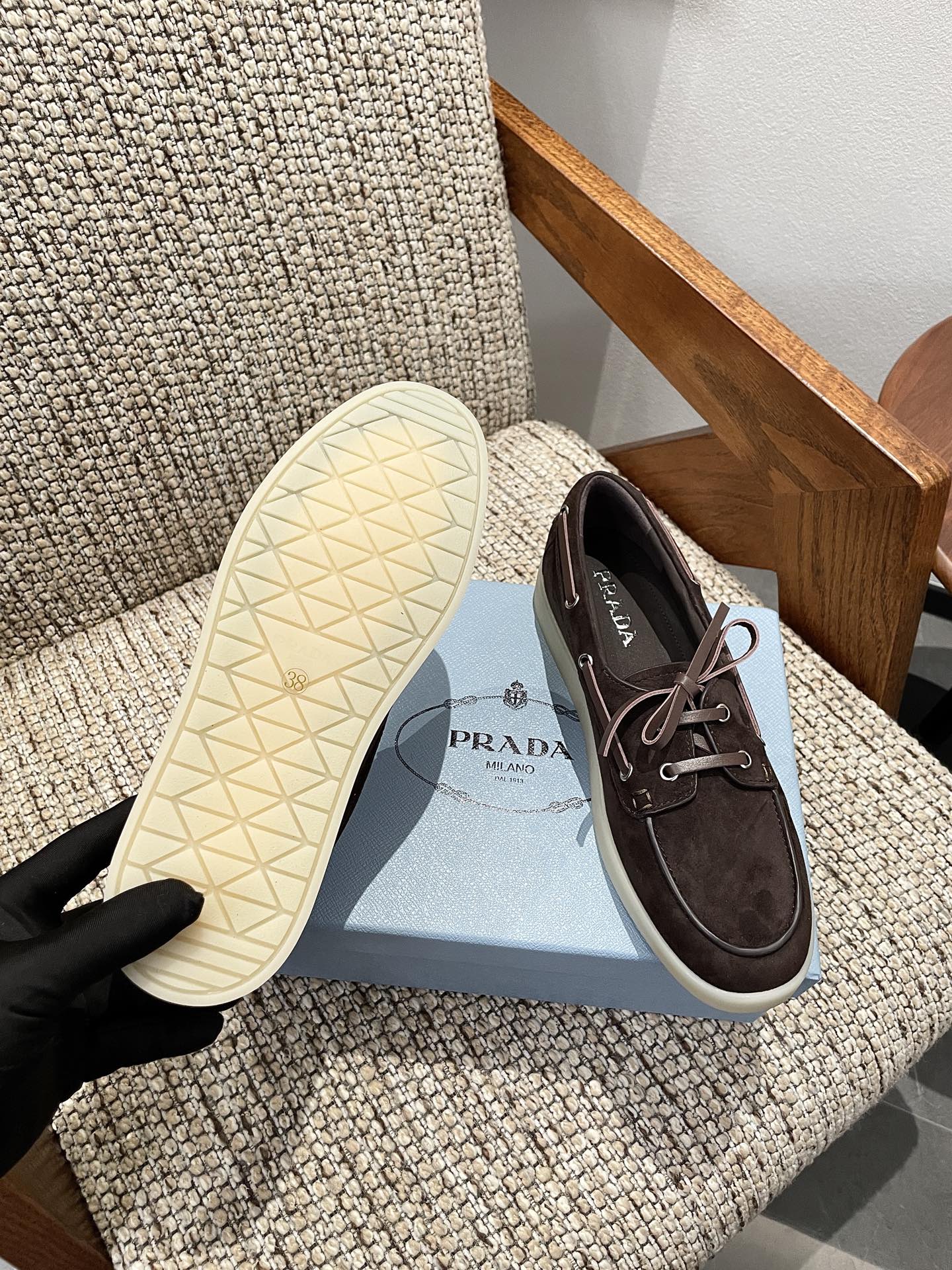 Cheap Prada Leopold shoes For Women in 230745, $80 USD- [IB230745] - Replica Prada Shoes For Women