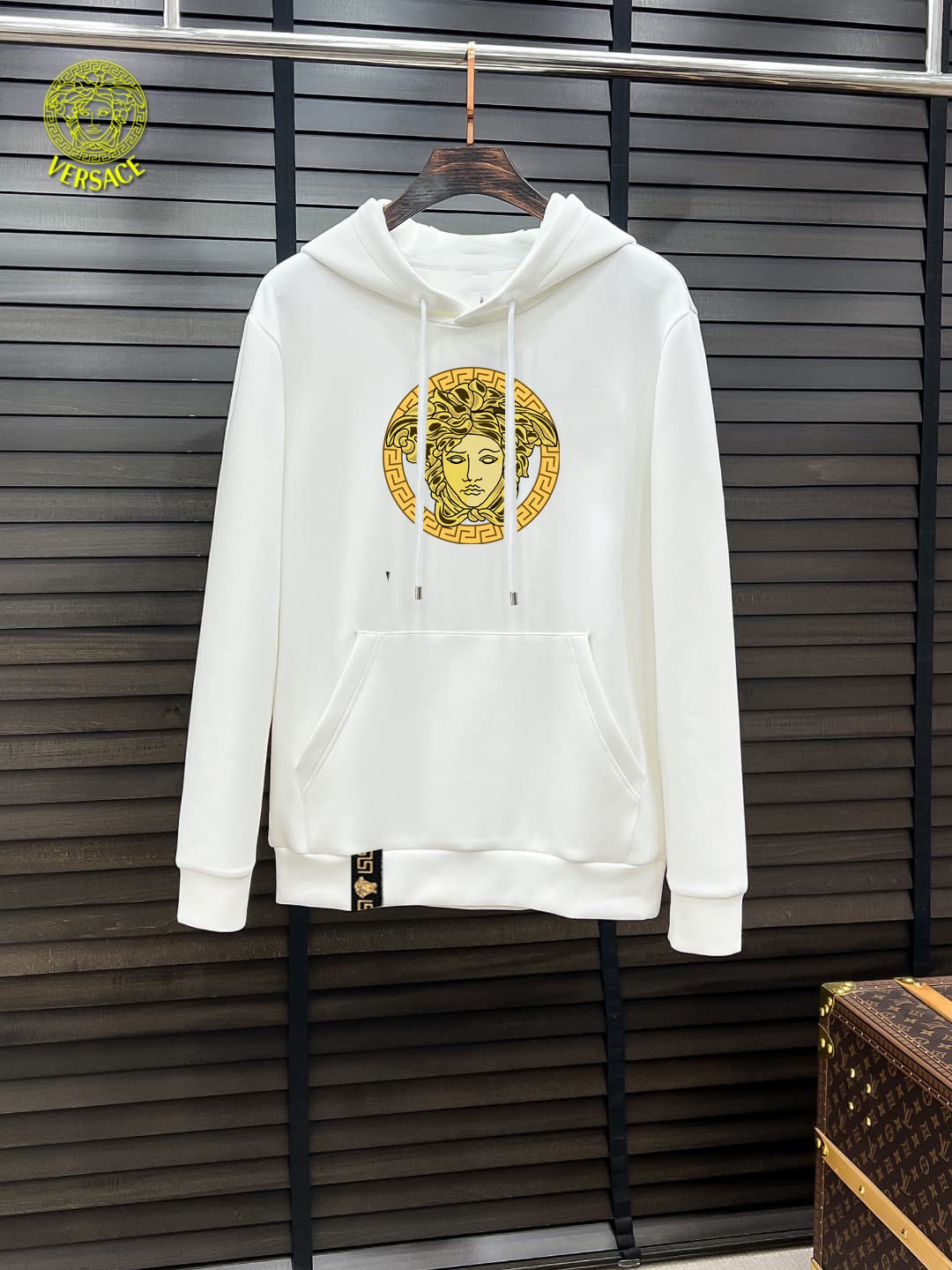 Cheap Versace Hoodies for Men in 231485, $40 USD- [IB231485] - Replica Versace Hoodies for Men