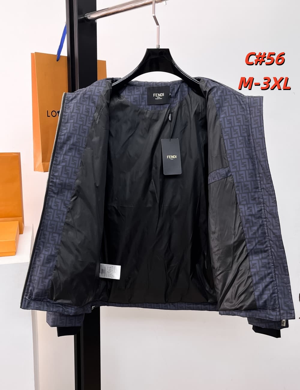 Cheap Fendi Down Coats For Men in 231594, $115 USD- [IB231594] - Replica Fendi Down Coats For Men