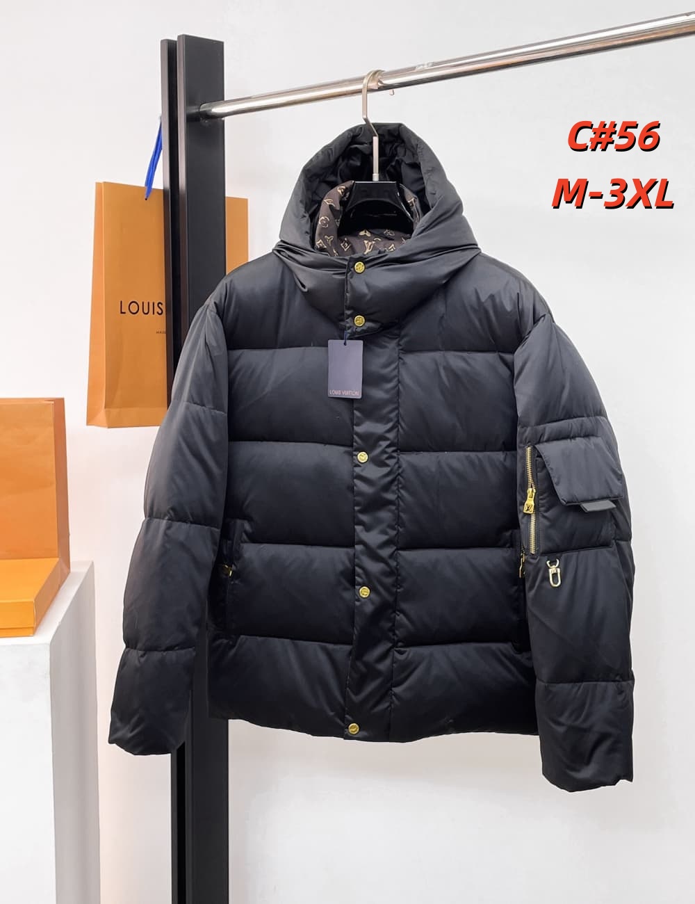 Cheap Louis Vuitton Thick Jackets For Men in 231596, $115 USD- [IB231596] - Replica Louis Vuitton Thick Jackets For Men