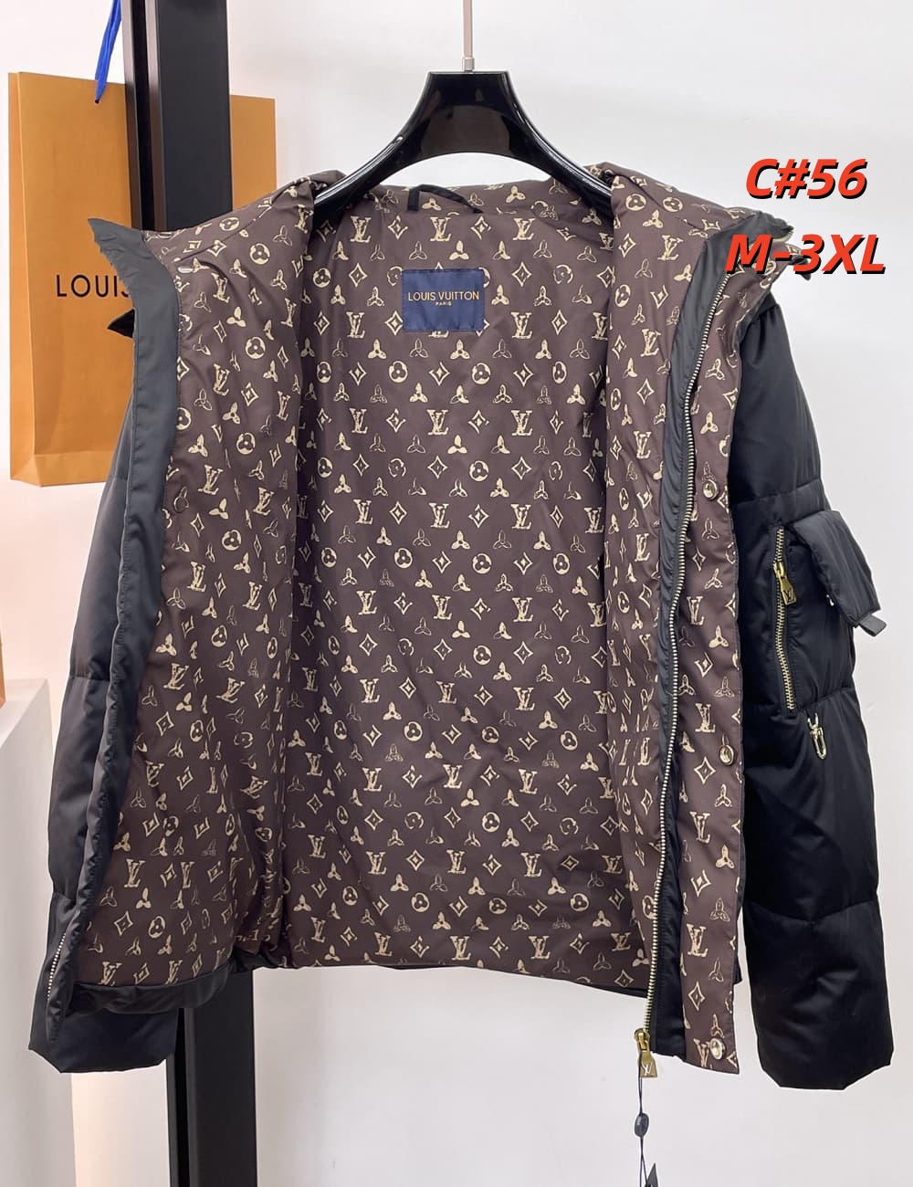 Cheap Louis Vuitton Thick Jackets For Men in 231596, $115 USD- [IB231596] - Replica Louis Vuitton Thick Jackets For Men