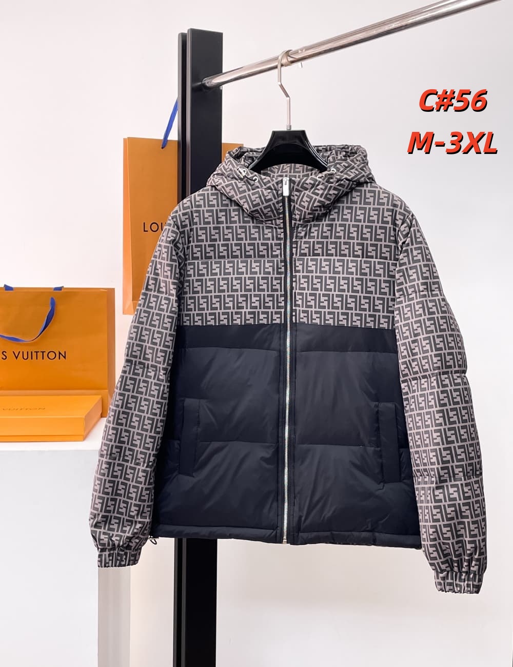 Cheap Fendi Down Coats For Men in 231614, $115 USD- [IB231614] - Replica Fendi Down Coats For Men
