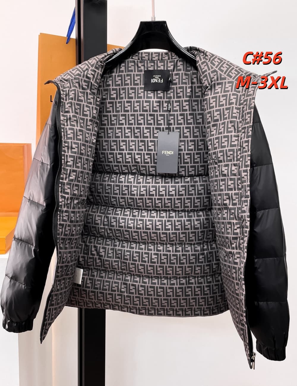Cheap Fendi Down Coats For Men in 231622, $115 USD- [IB231622] - Replica Fendi Down Coats For Men