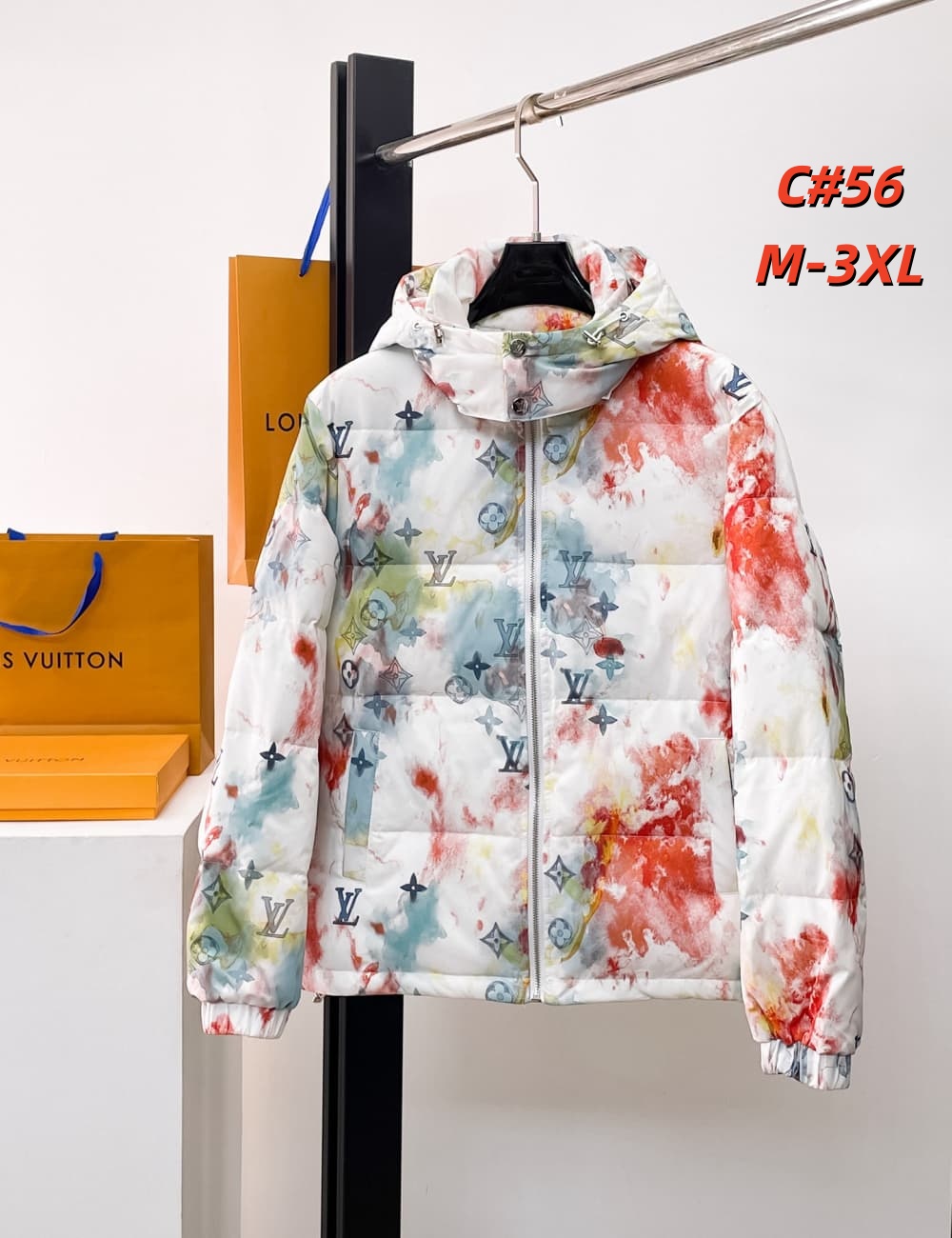 Cheap Louis Vuitton Thick Jackets For Men in 231624, $115 USD- [IB231624] - Replica Louis Vuitton Thick Jackets For Men