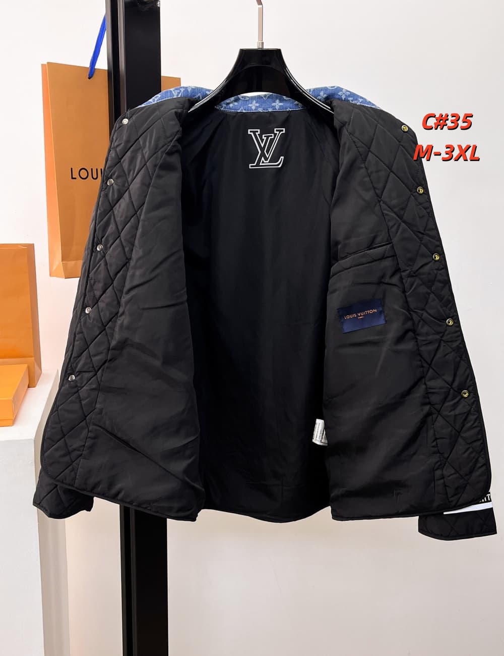 Cheap Louis Vuitton Thick Jackets For Men in 231631, $115 USD- [IB231631] - Replica Louis Vuitton Thick Jackets For Men