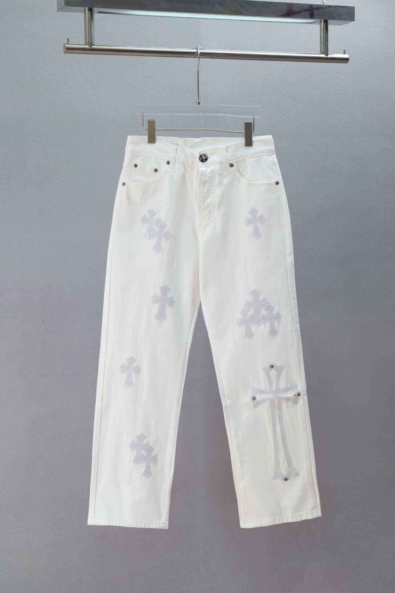 Cheap Chrome Hearts Jeans in 232214, $45 USD- [IB232214] - Replica Chrome Hearts Jeans