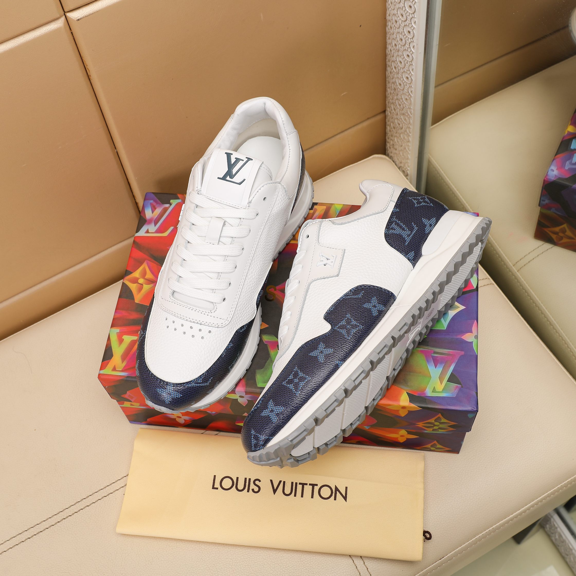 Cheap Louis Vuitton Sneakers For Men in 232233, $70 USD- [IB232233] - Replica Louis Vuitton Sneakers For Men
