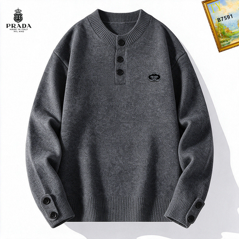 Cheap Prado Sweaters for Men in 232402, $65 USD- [IB232402] - Replica Prado Sweaters for Men