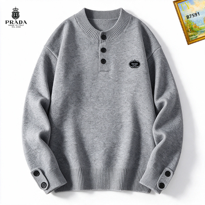 Cheap Prado Sweaters for Men in 232405, $65 USD- [IB232405] - Replica Prado Sweaters for Men