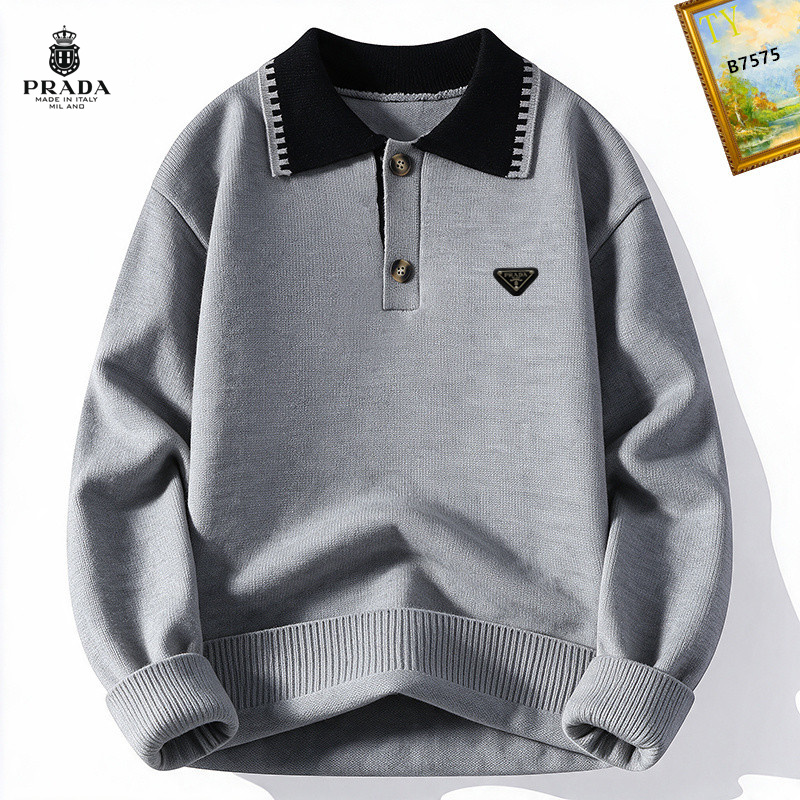 Cheap Prado Sweaters for Men in 232407, $65 USD- [IB232407] - Replica Prado Sweaters for Men