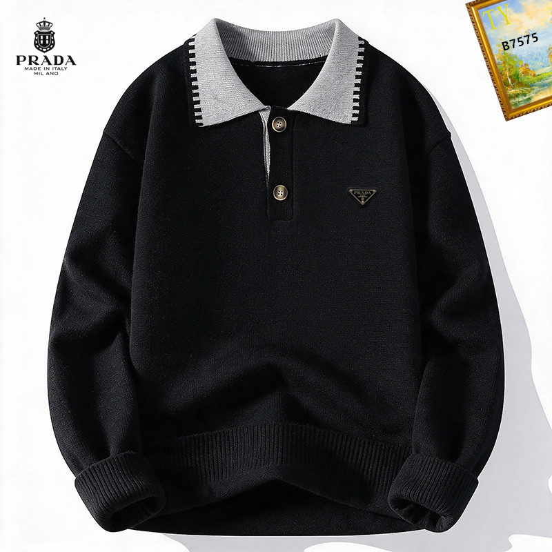Cheap Prado Sweaters for Men in 232410, $65 USD- [IB232410] - Replica Prado Sweaters for Men