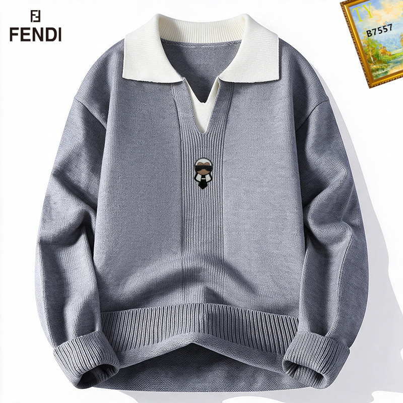Cheap Fendi Sweaters for Men in 232444, $65 USD- [IB232444] - Replica Fendi Sweaters for Men
