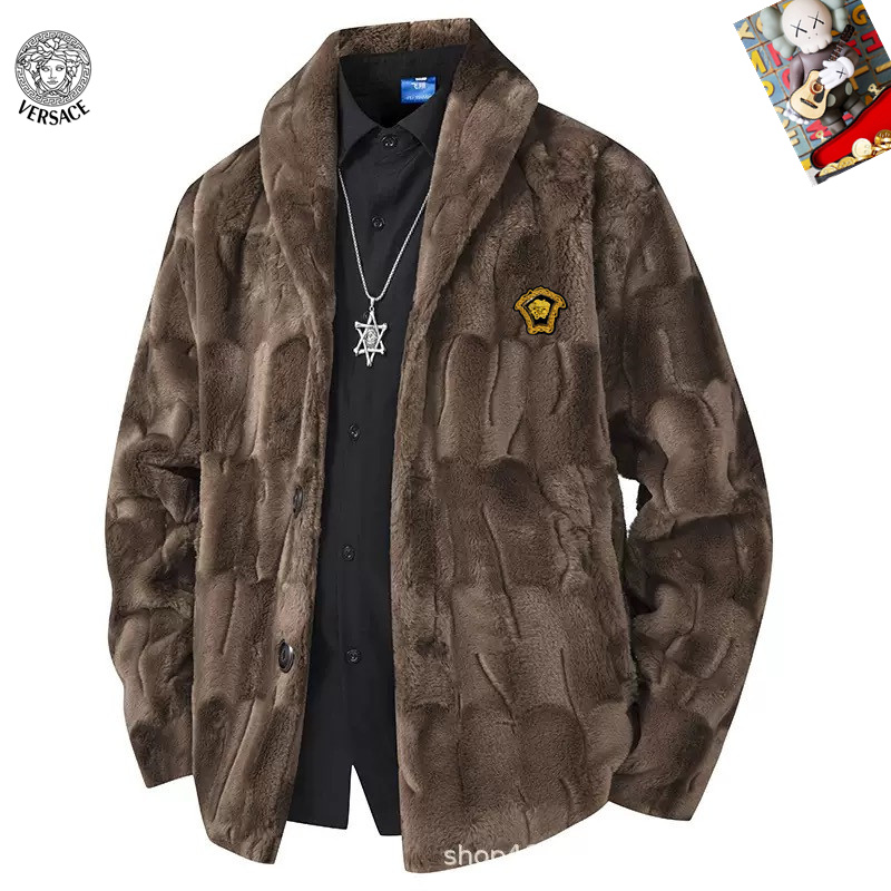 Cheap Versace Thick Coats For Men in 232840, $120 USD- [IB232840] - Replica Versace Thick Coats For Men