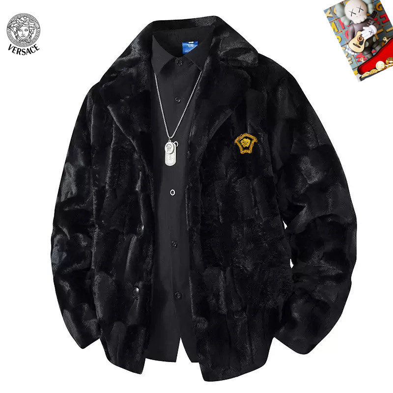 Cheap Versace Thick Coats For Men in 232841, $120 USD- [IB232841] - Replica Versace Thick Coats For Men