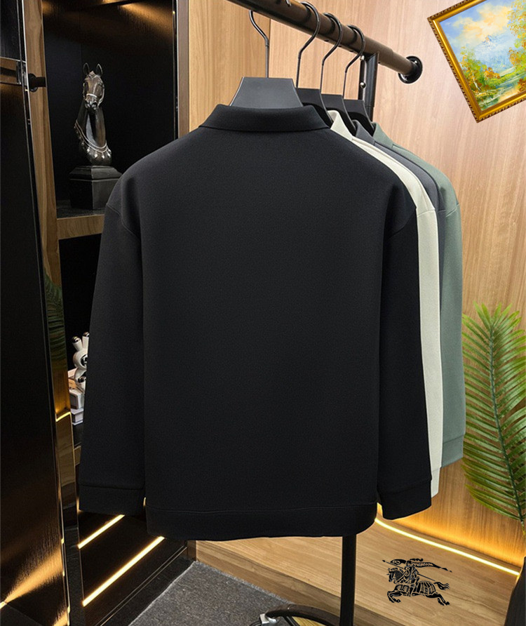 Cheap Burberry Long-Sleeved Polo Shirts for Men in 232869, $40 USD- [IB232869] - Replica Burberry Long-Sleeved Polo Shirts for Men