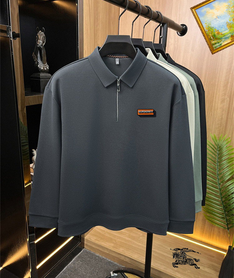 Cheap Burberry Long-Sleeved Polo Shirts for Men in 232875, $40 USD- [IB232875] - Replica Burberry Long-Sleeved Polo Shirts for Men