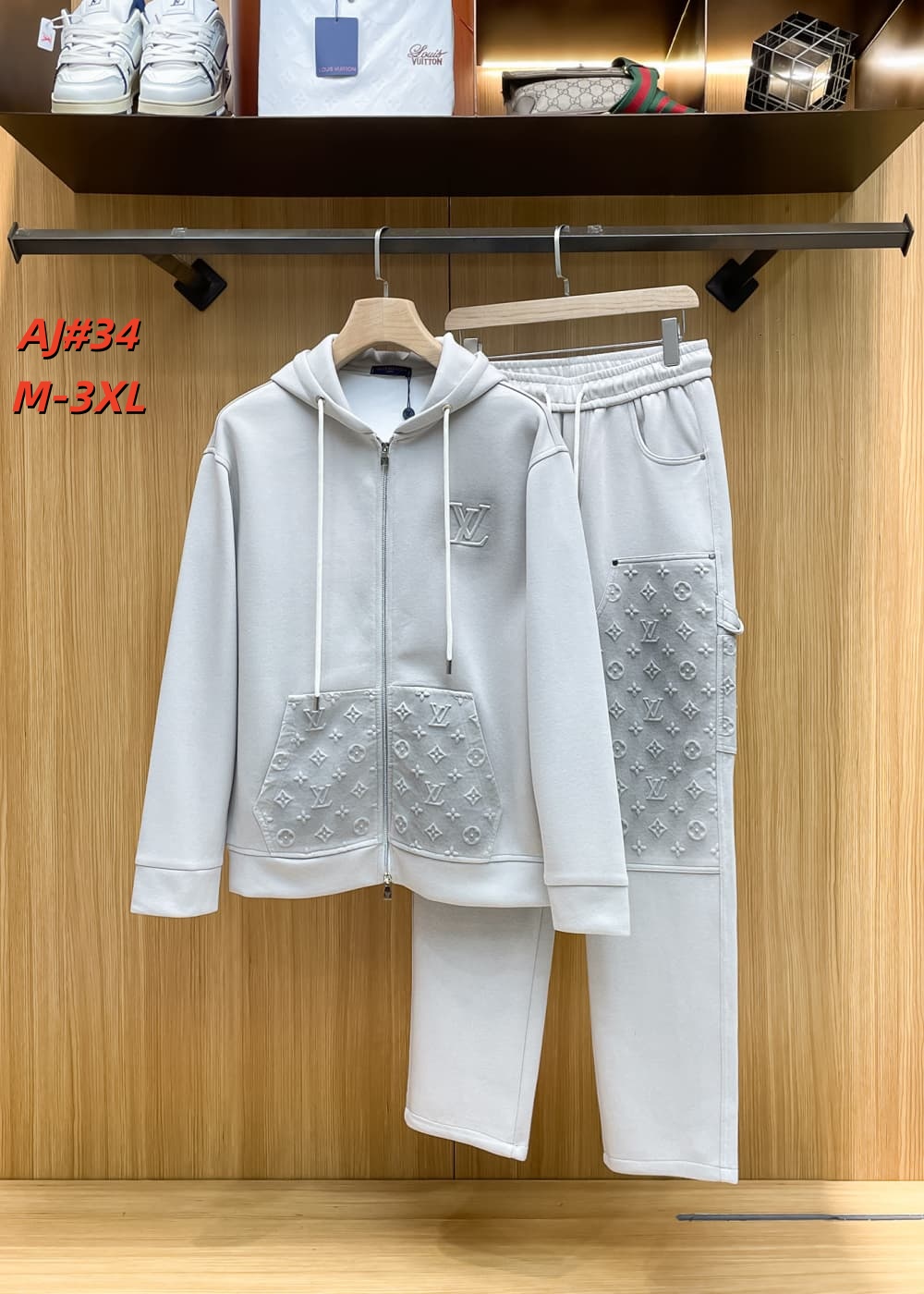 Cheap Louis Vuitton Tracksuits for Men in 232895, $110 USD- [IB232895] - Replica Louis Vuitton Tracksuits for Men