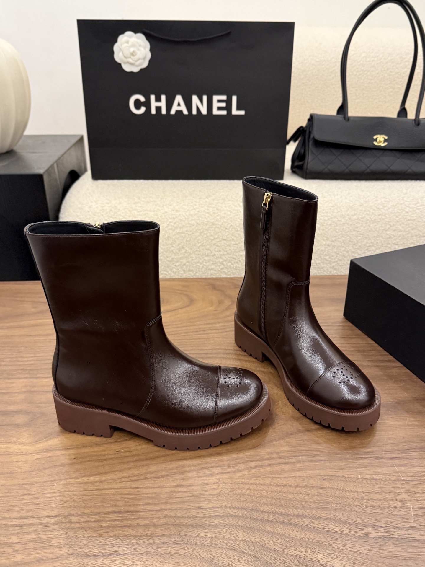 Cheap Chanel Boots For Women in 233097, $120 USD- [IB233097] - Replica Chanel Boots For Women