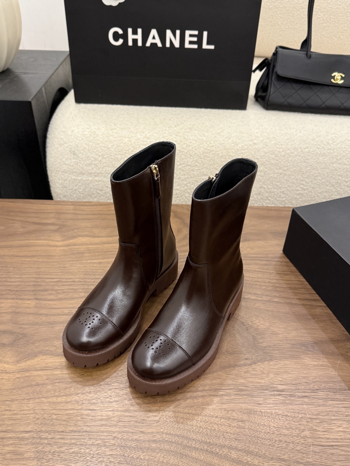 Cheap Chanel Boots For Women in 233097, $120 USD- [IB233097] - Replica Chanel Boots For Women