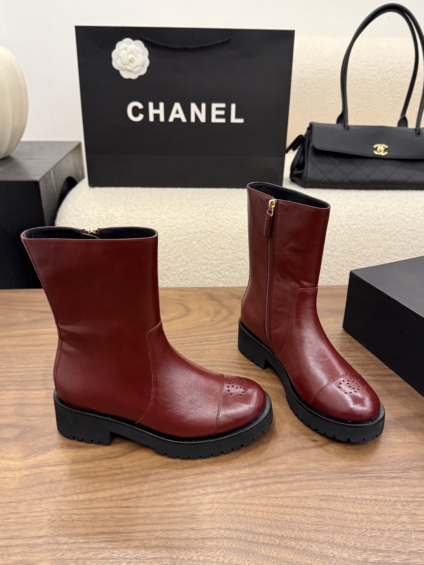 Cheap Chanel Boots For Women in 233098, $120 USD- [IB233098] - Replica Chanel Boots For Women