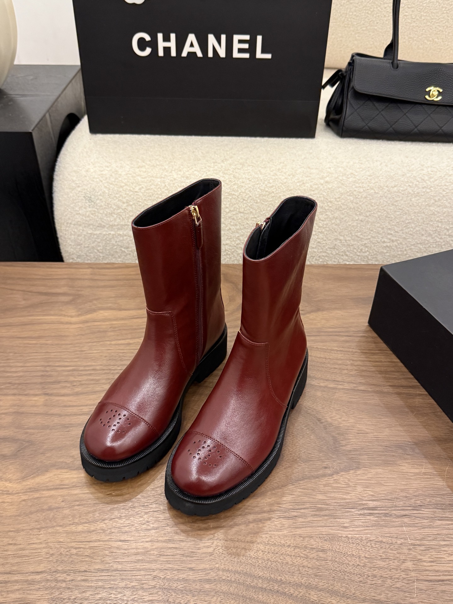 Cheap Chanel Boots For Women in 233098, $120 USD- [IB233098] - Replica Chanel Boots For Women