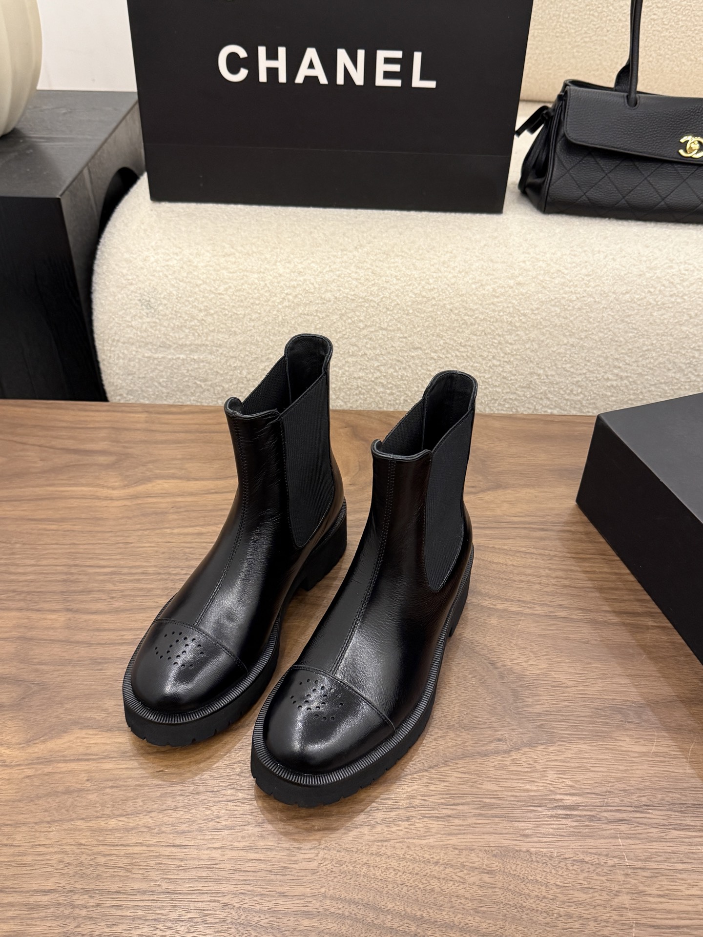 Cheap Chanel Boots For Women in 233100, $120 USD- [IB233100] - Replica Chanel Boots For Women
