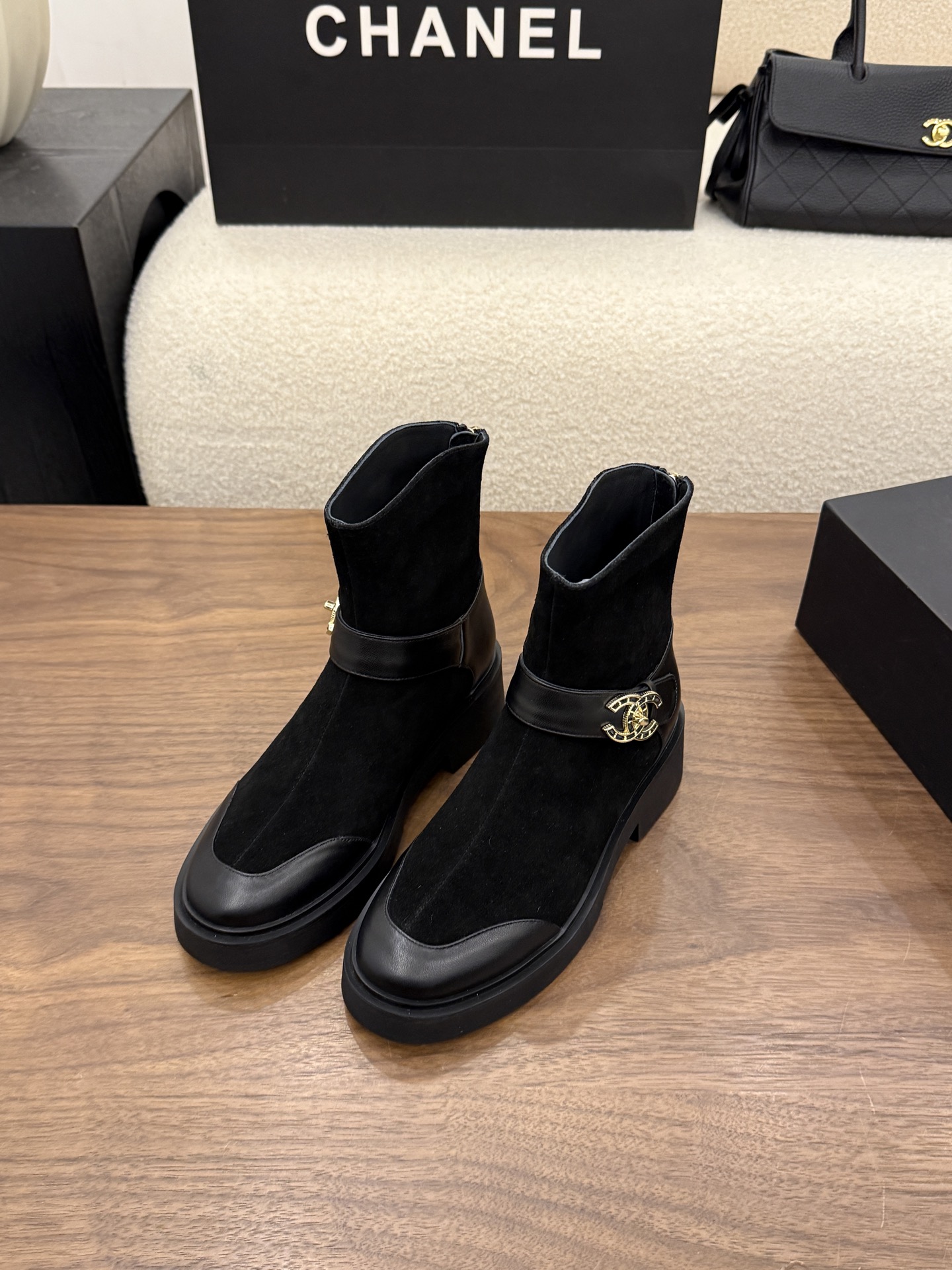 Cheap Chanel Boots For Women in 233109, $115 USD- [IB233109] - Replica Chanel Boots For Women