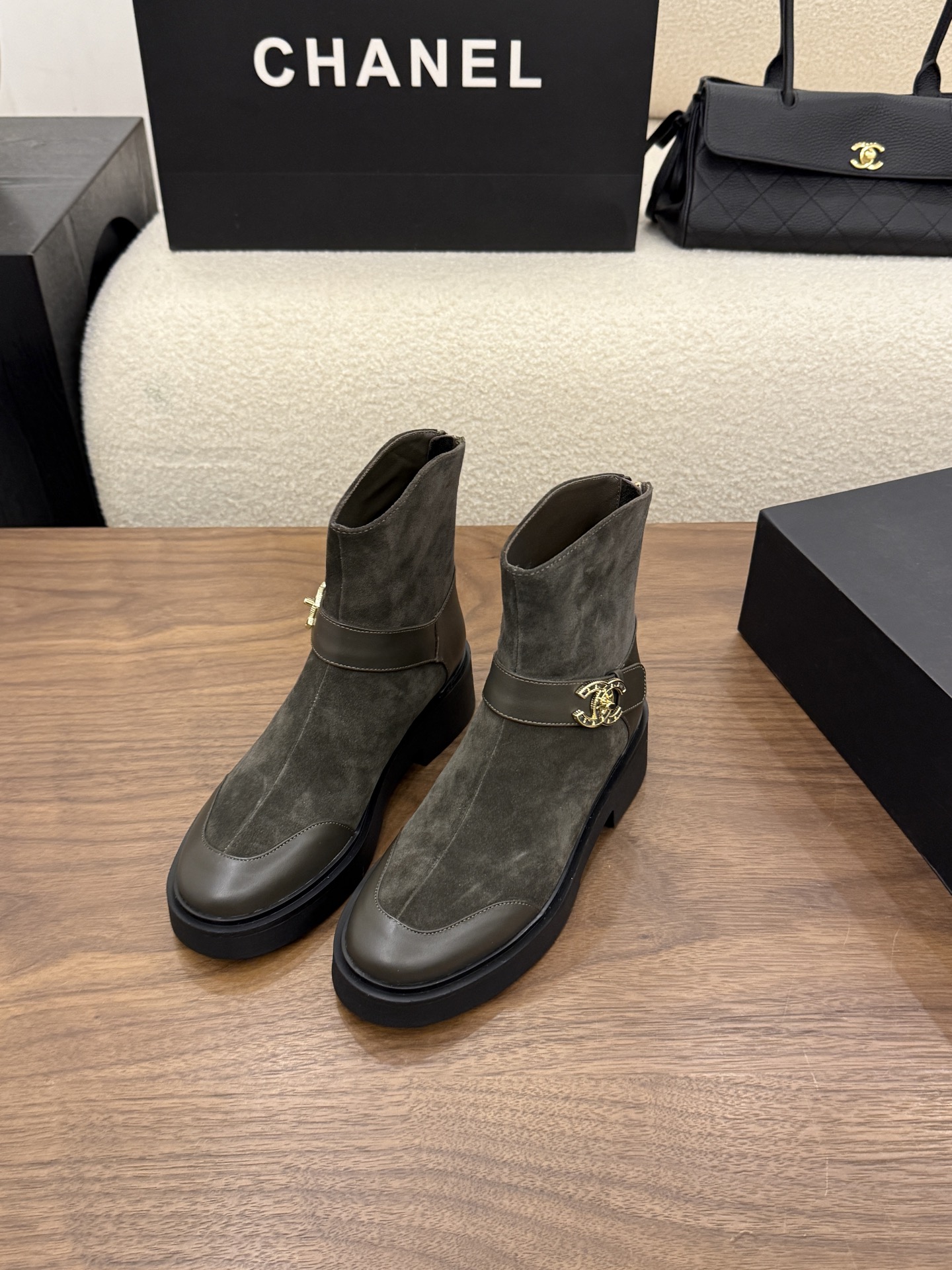 Cheap Chanel Boots For Women in 233110, $115 USD- [IB233110] - Replica Chanel Boots For Women