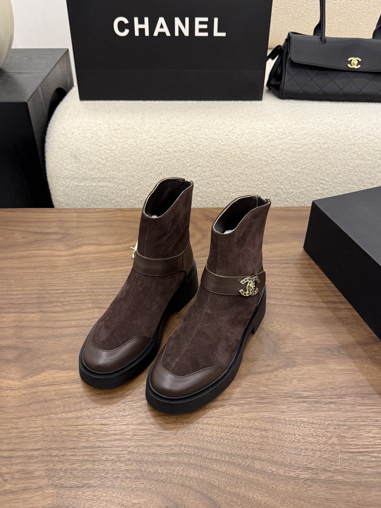 Cheap Chanel Boots For Women in 233111, $115 USD- [IB233111] - Replica Chanel Boots For Women