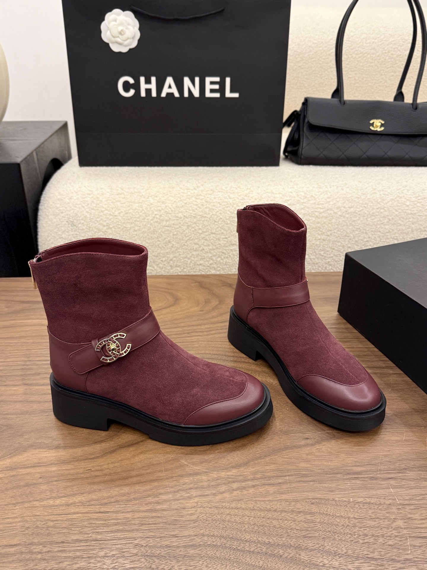 Cheap Chanel Boots For Women in 233112, $115 USD- [IB233112] - Replica Chanel Boots For Women