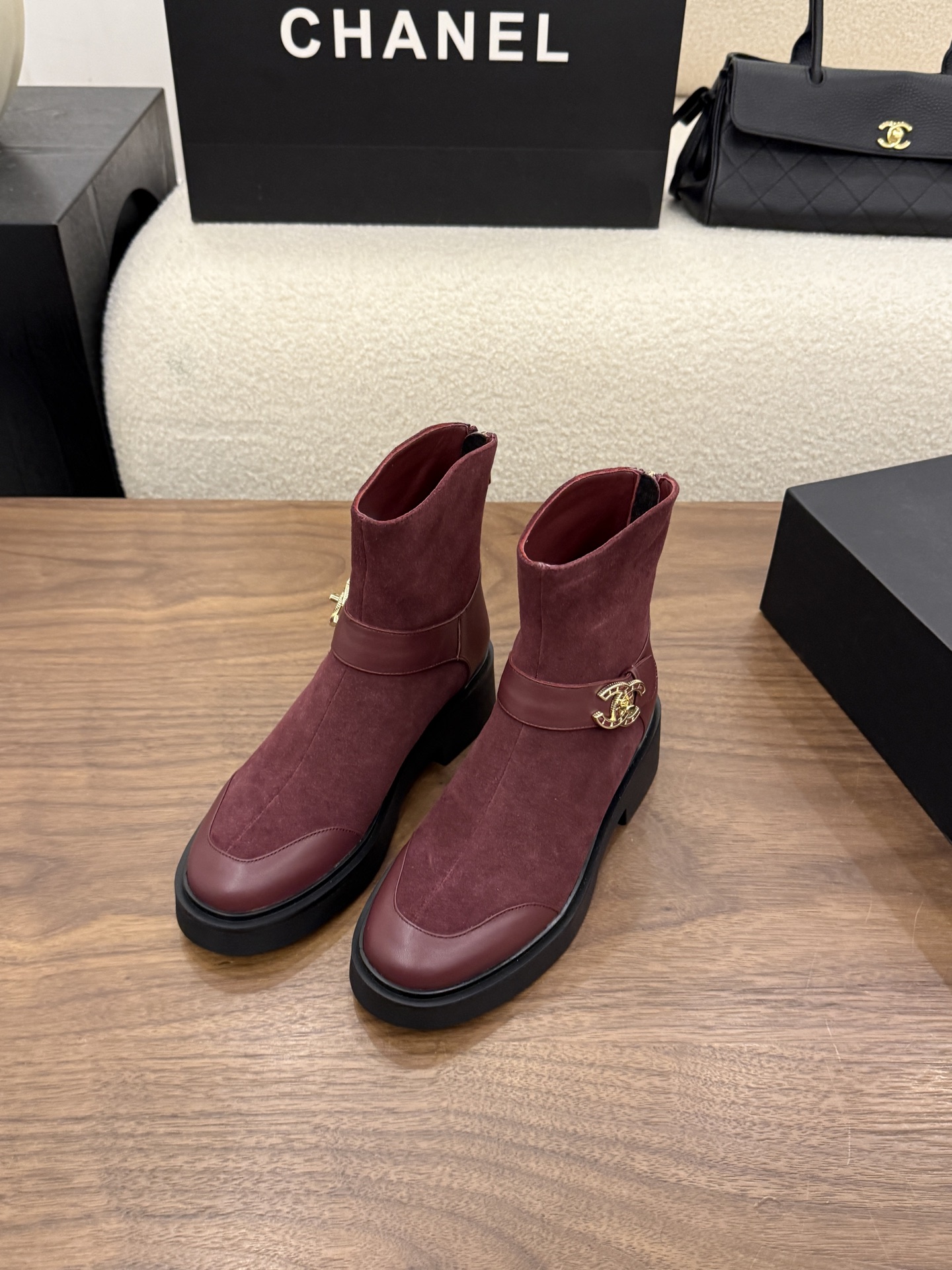 Cheap Chanel Boots For Women in 233112, $115 USD- [IB233112] - Replica Chanel Boots For Women