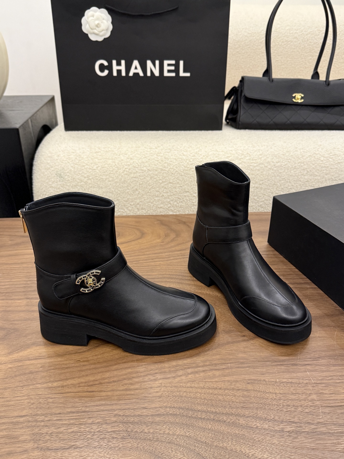 Cheap Chanel Boots For Women in 233113, $115 USD- [IB233113] - Replica Chanel Boots For Women